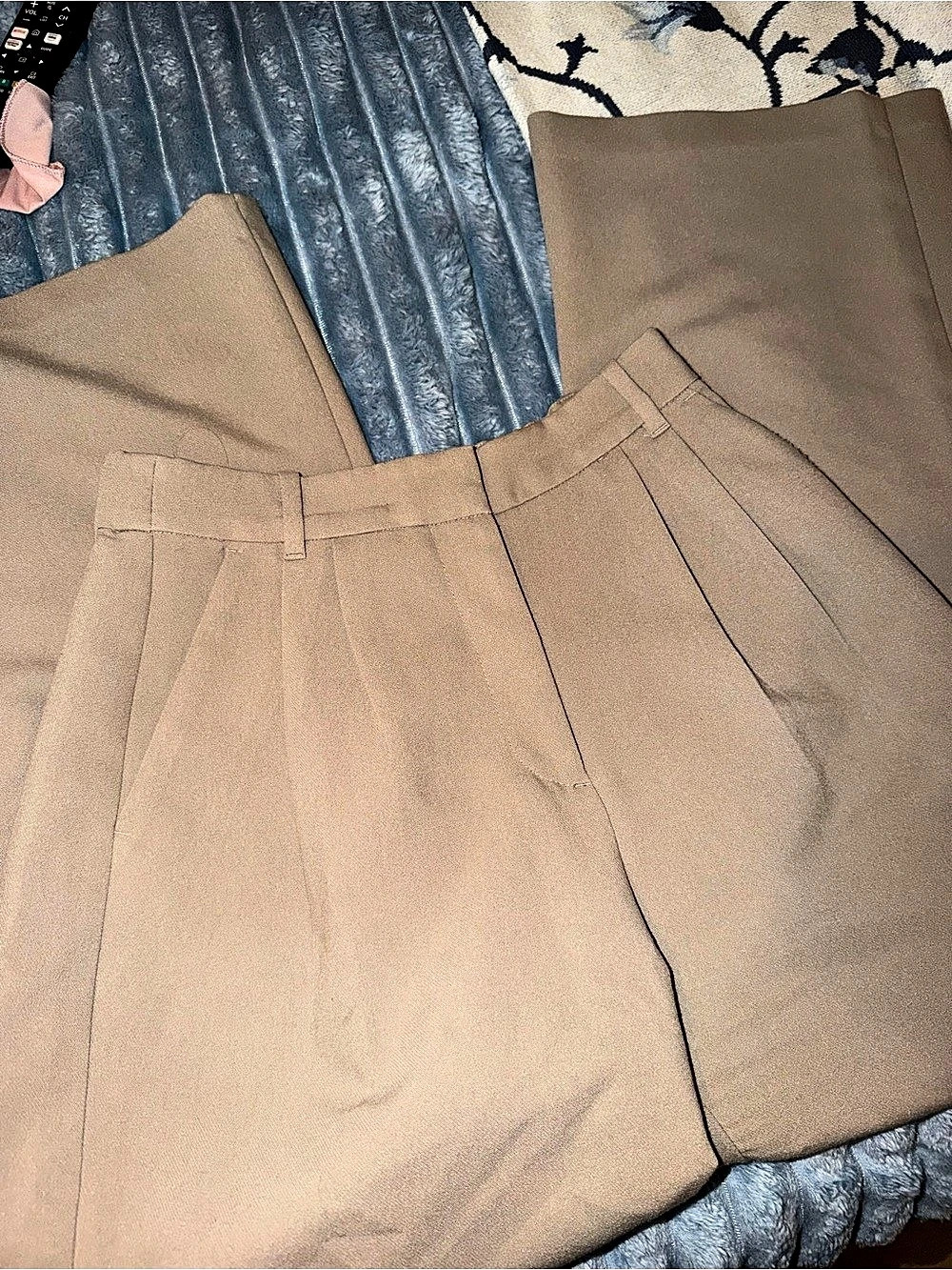 Abercrombie & Fitch Curve Love A&F Sloane Tailored Wide Leg Pant Sloane Pleated